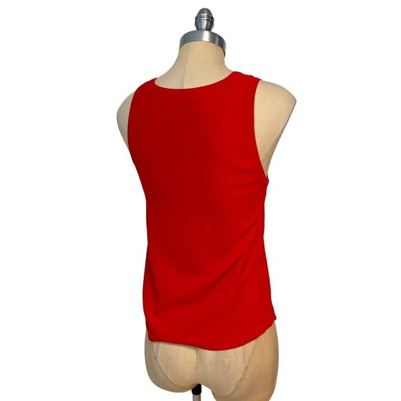 Milly Sleeveless Red Knit Top Size Small - Picture 3 of 4